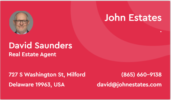 Real Estate Agents Card