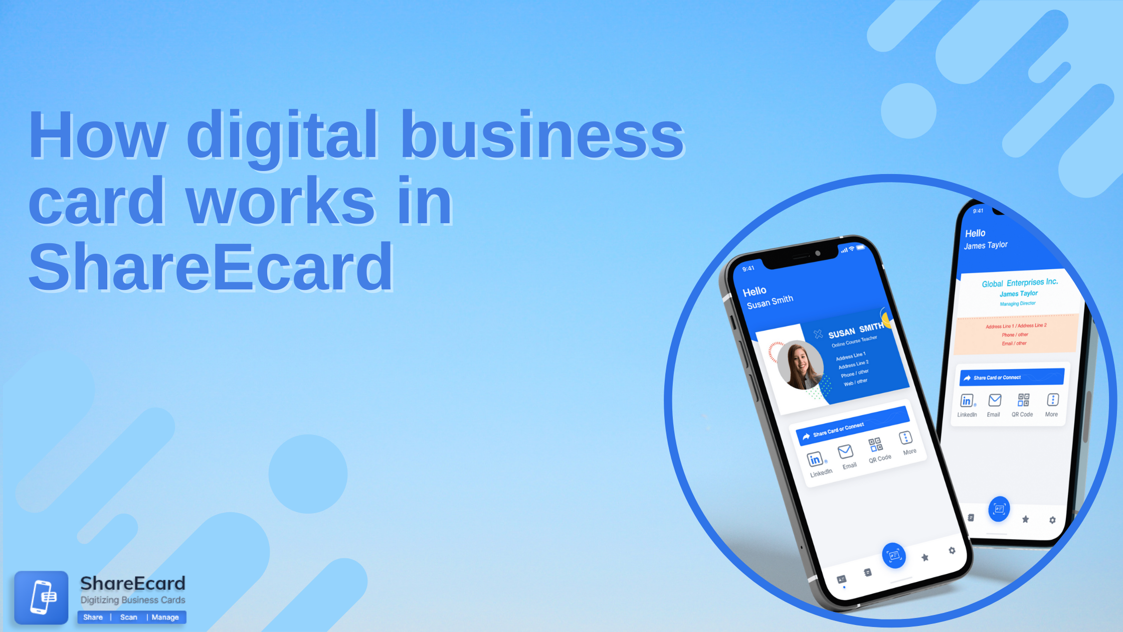 How digital business card works in ShareEcard