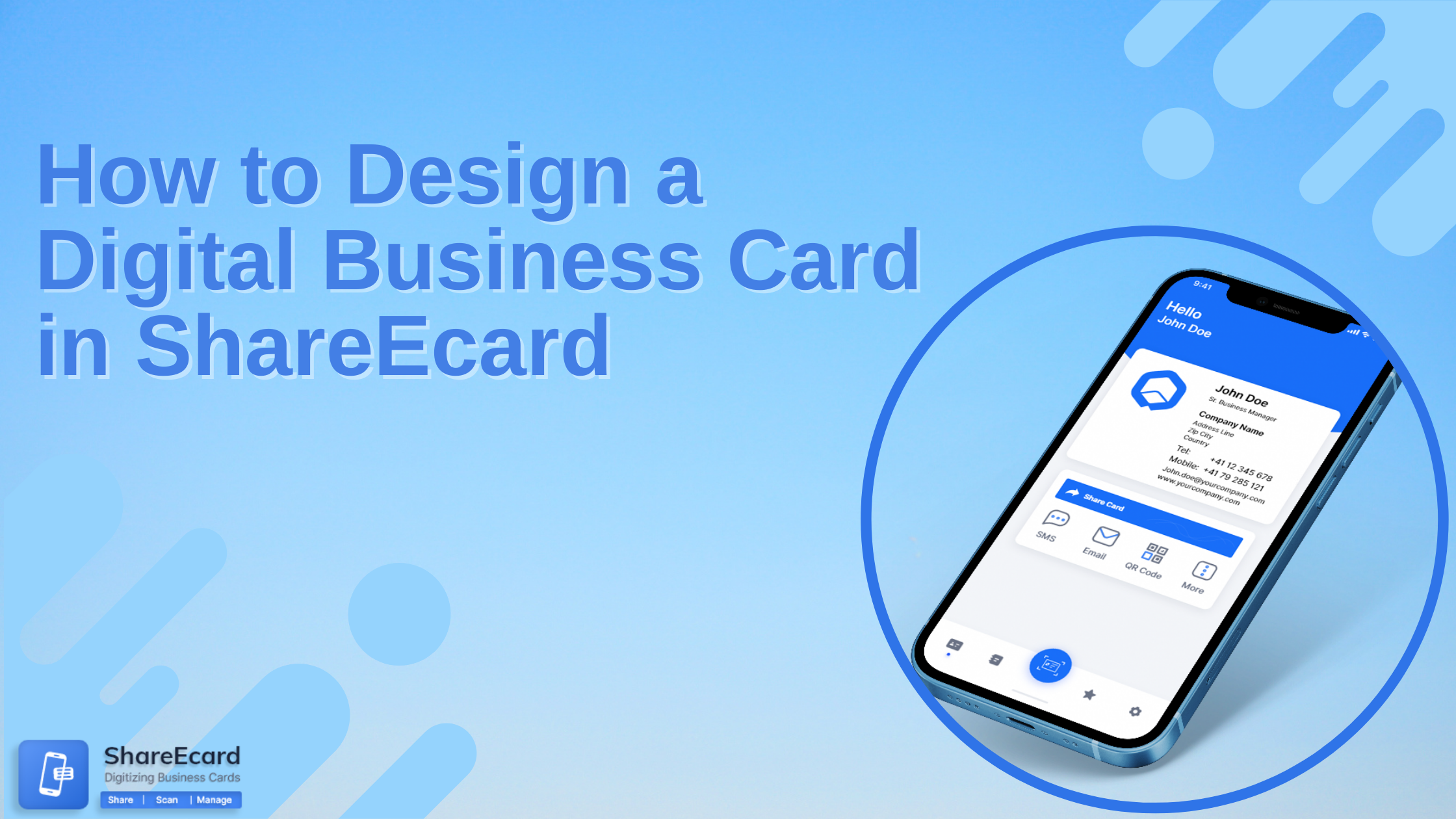 Sign a Digital Business Card in ShareEcard