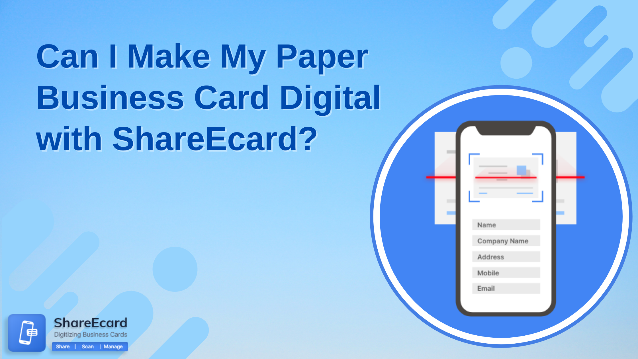 How to Digitize Business Cards with ShareEcard