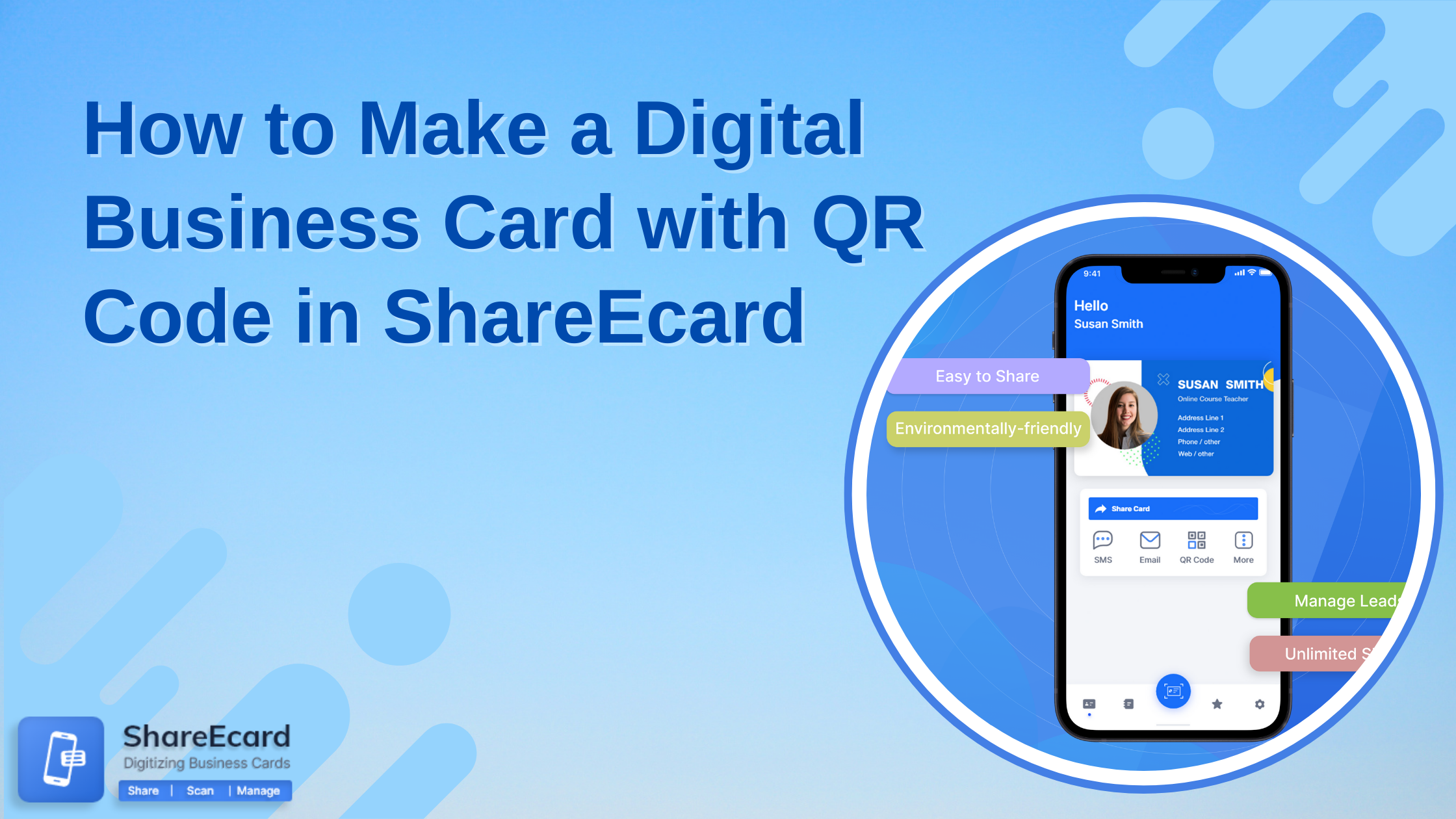 How to Make a Digital Business Card with QR Code in ShareEcard