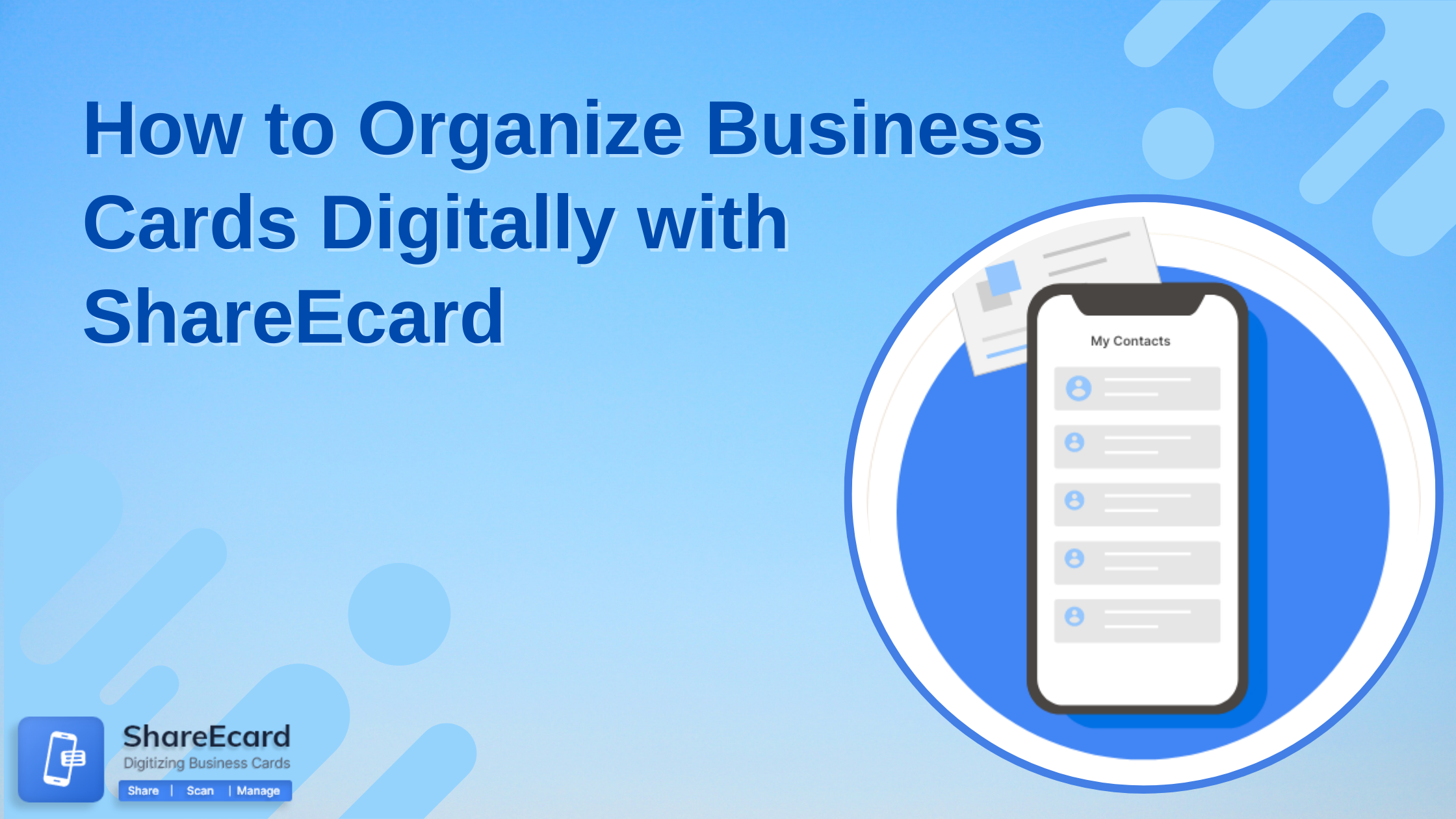 How to Organize Business Cards Digitally with ShareEcard
