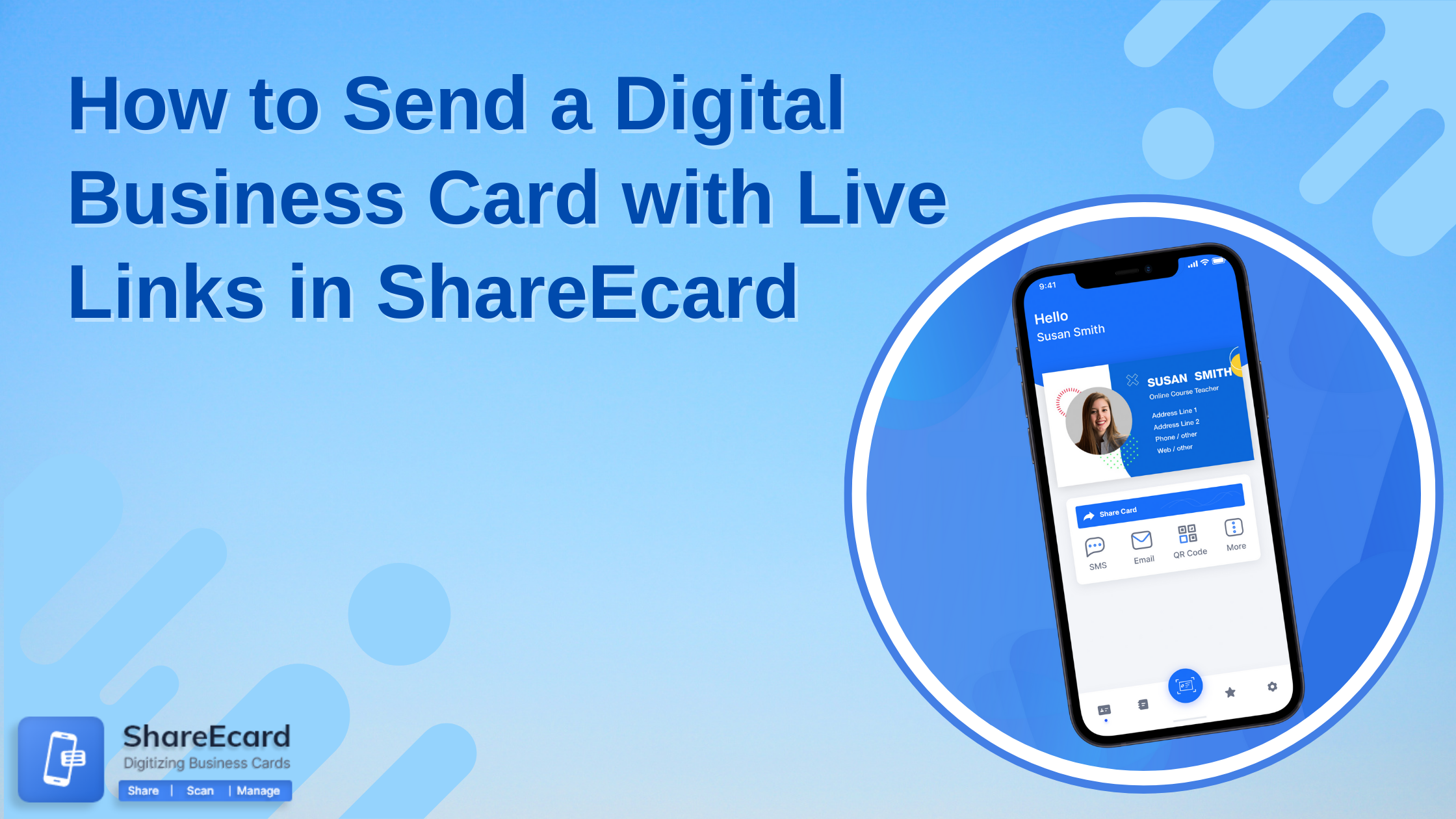 How to Send a Digital Business Card with Live Links in ShareEcard