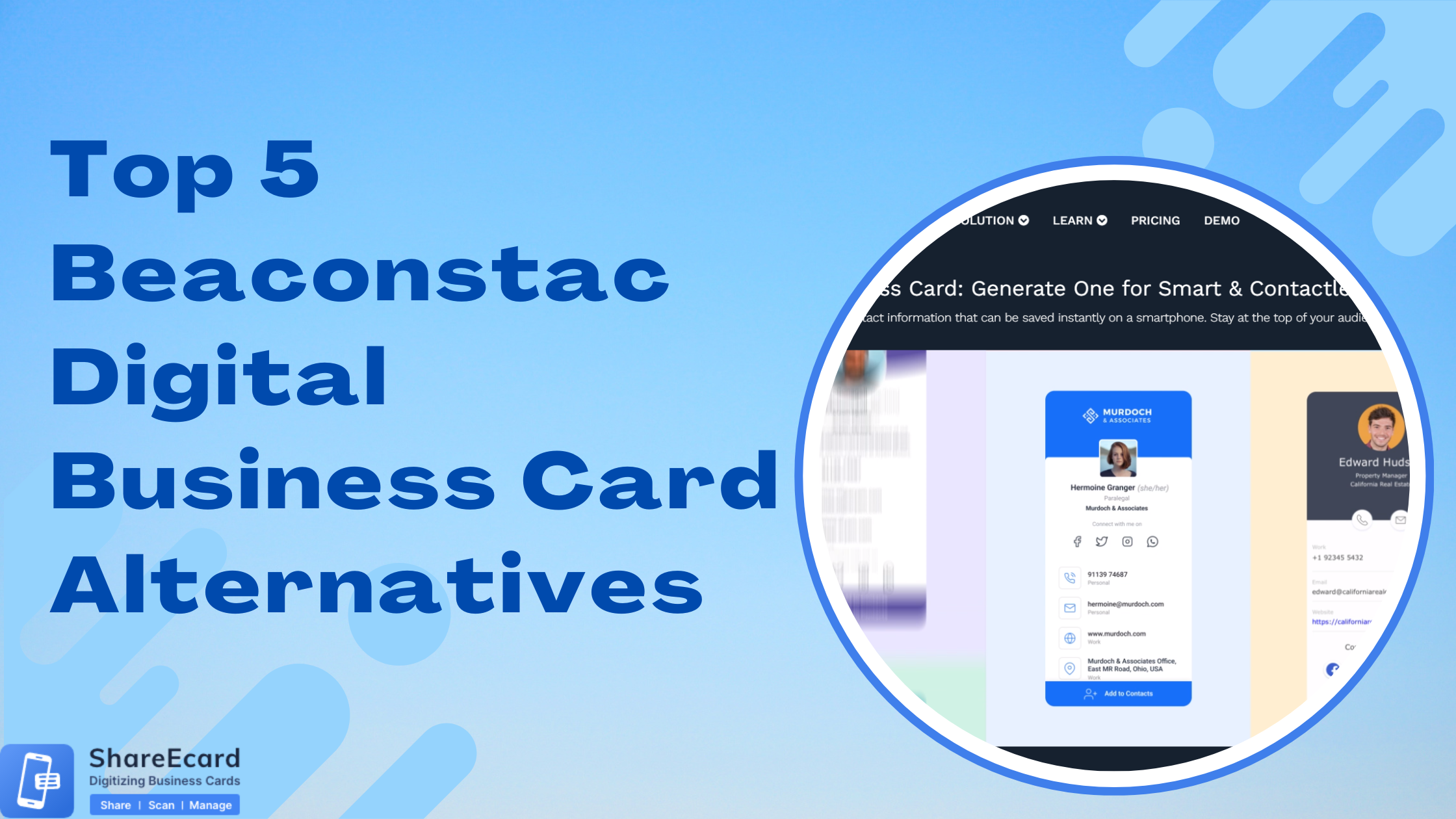 Top 5 Beaconstac Digital Business Card Alternatives