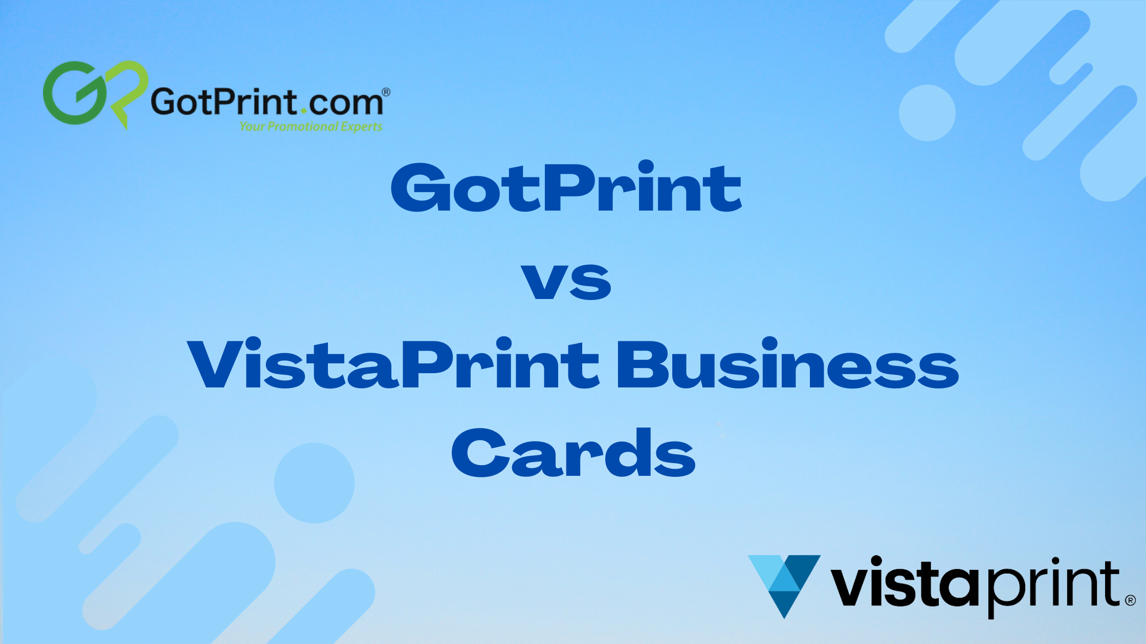 GotPrint vs VistaPrint Business Cards