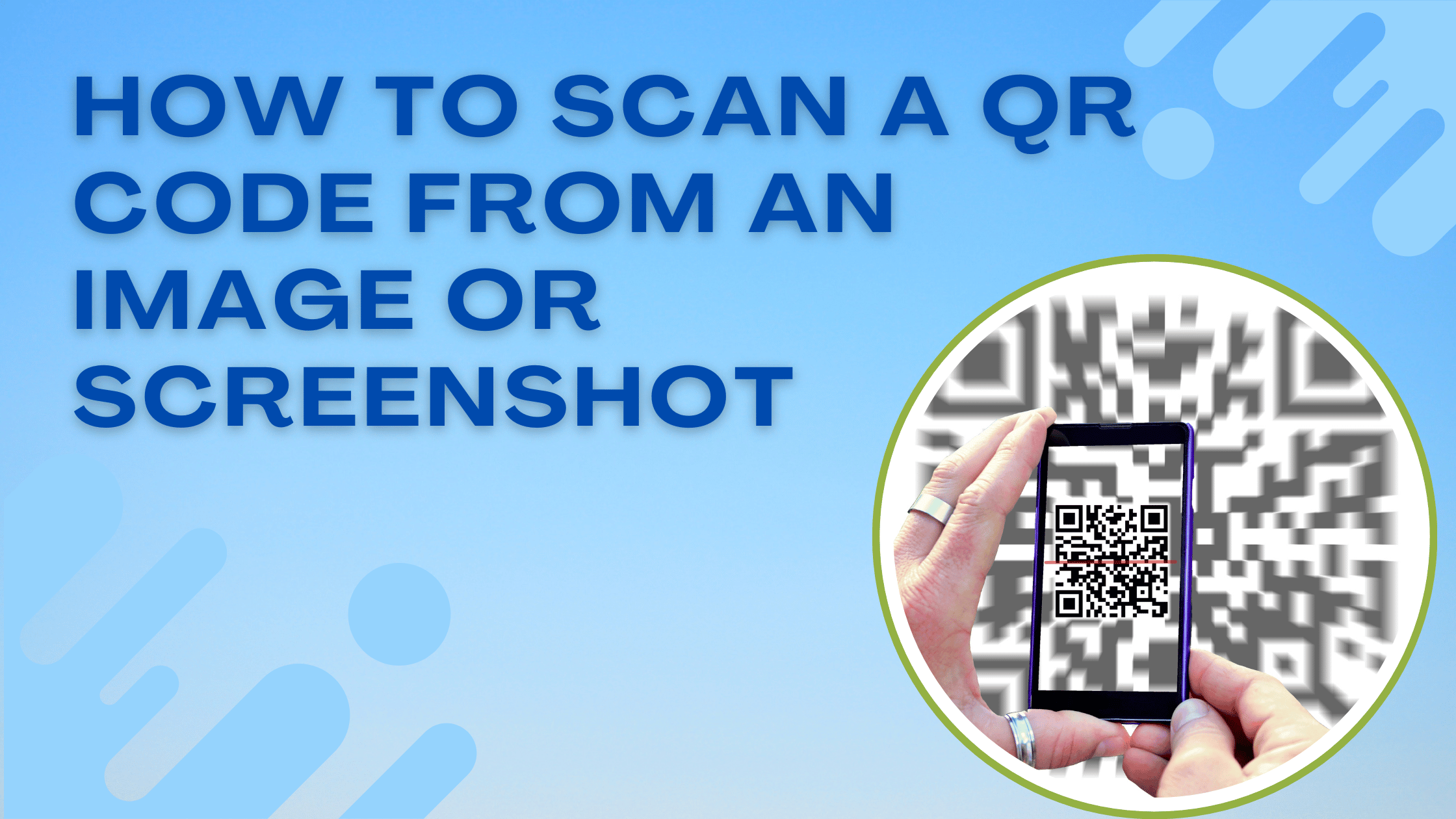 How to scan a QR code from an image or screenshot