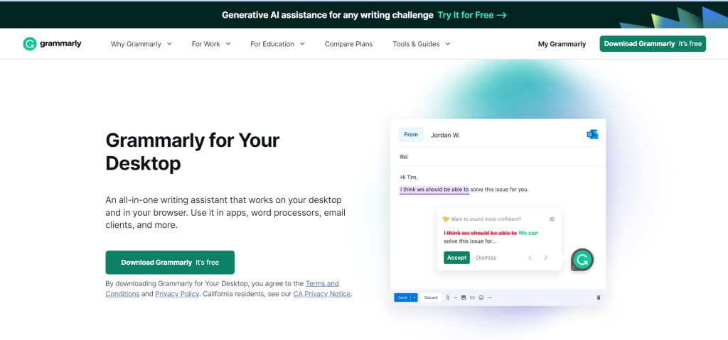 Grammarly (Content Writing and Editing)