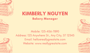 Aesthetic Bakery Business Card Design