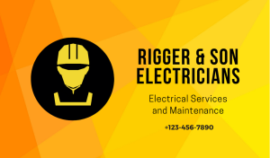 Aesthetic Electrician Business Card Design