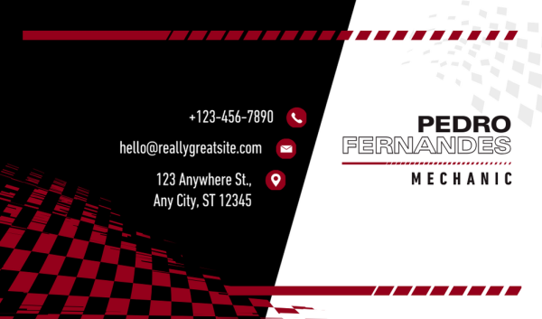 Aesthetic Mechanic Business Card Design