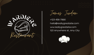 Black Chef Business Card Design