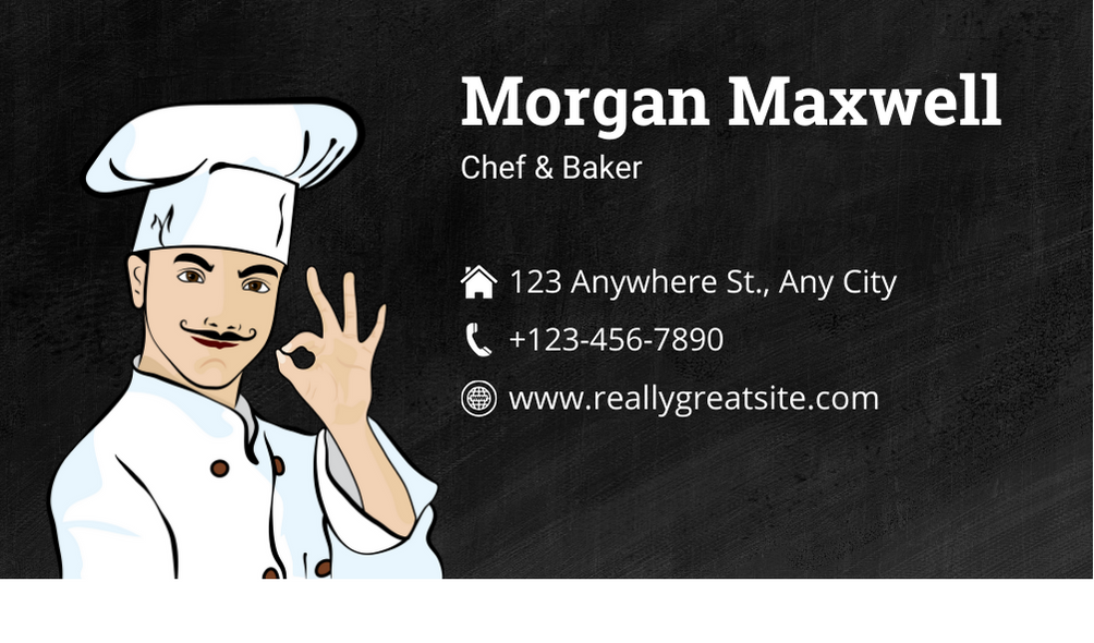 Black - White Chef Business Card