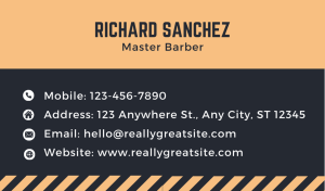 Brown Barber Business Card Design