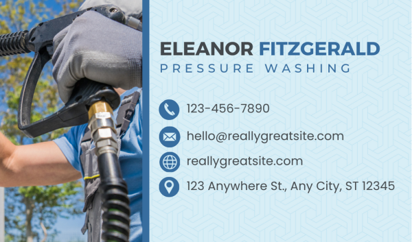 Designer Pressure Washing Business Card Design