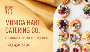 Golden Catering Business Card Design
