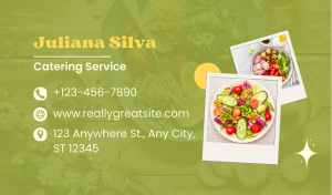 Green Catering Business Card Design