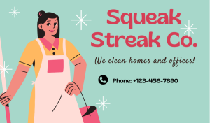 Green Cleaning Business Card Design