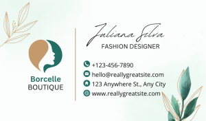Light Green Boutique Business Card Design