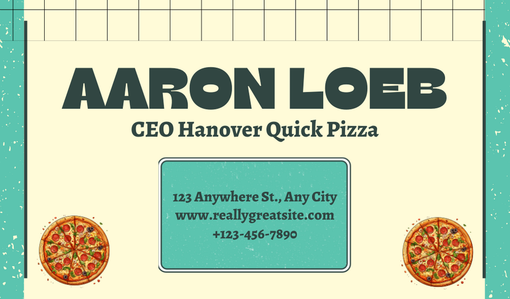 Modern Restaurant Business Card