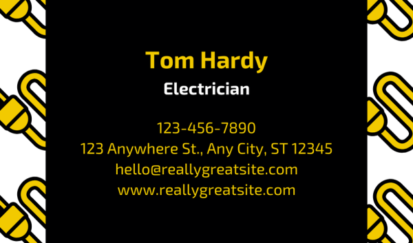 Multicolor Electrician Business Card