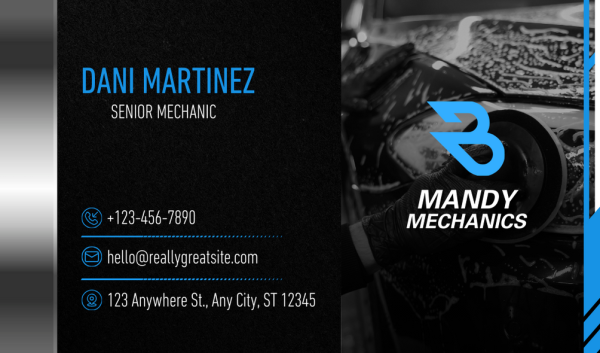 Multicolor Mechanic Business Card Design