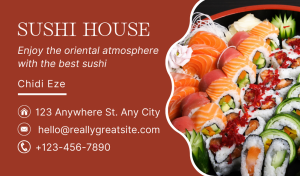 Orange Restaurant Business Card Design