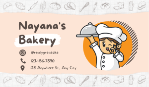 Peach Bakery Business Card Design