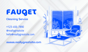 White 3d Effect Cleaning Business Card Design