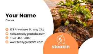 White Restaurant Business Card Design