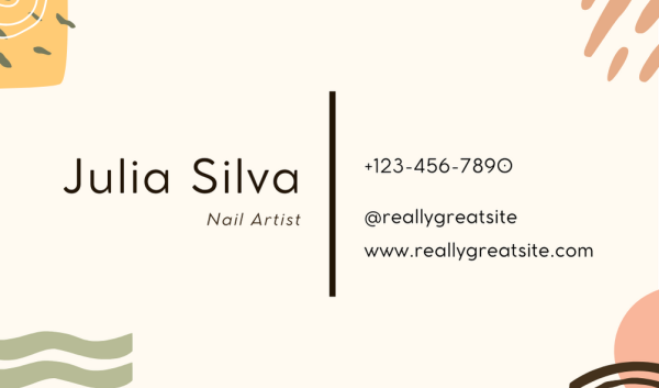 Yellow Nails Business Card
