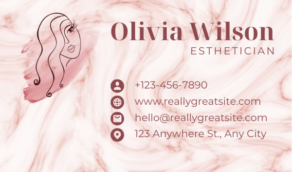 Aesthetic Esthetician Business Card