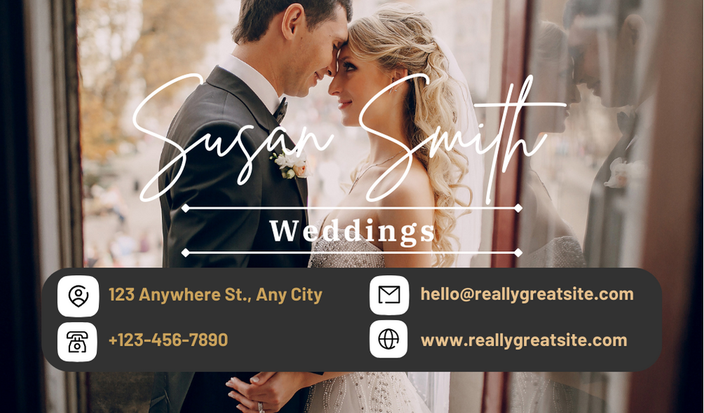 Aesthetic Wedding Business Card