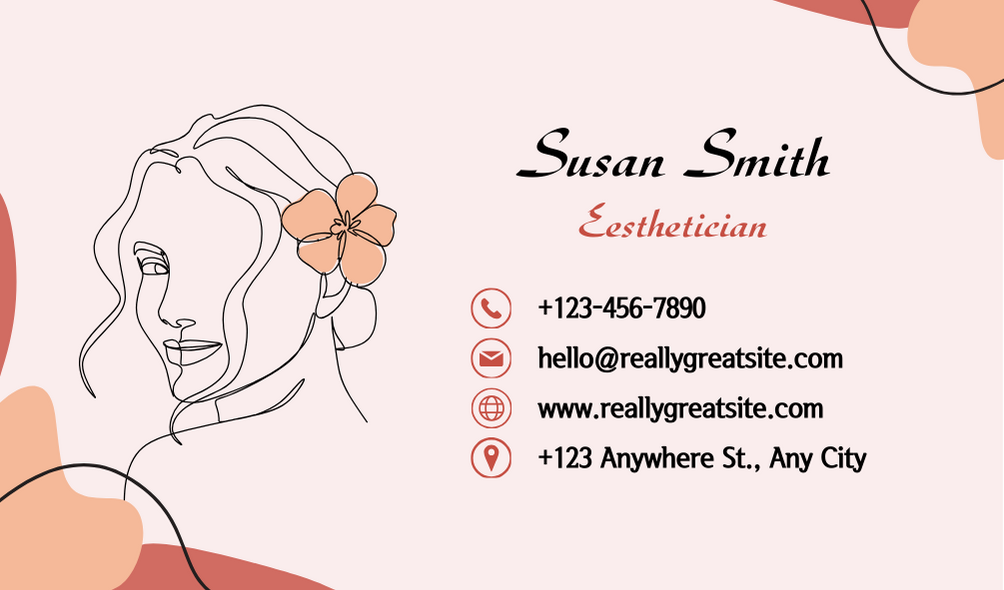 Beautiful Esthetician Business Card