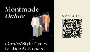Black QR Code Business Card Design