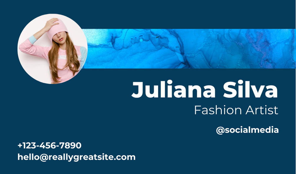 Blue Artist Business Card