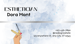 Blue Esthetician Business Card Design
