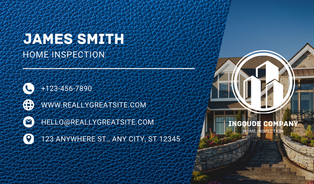 Blue Inspection Business Card