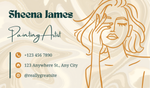Cream Artist Business Card Design