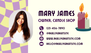 Cream Candle Business Card Design