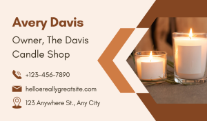 Designer Candle Business Card Design