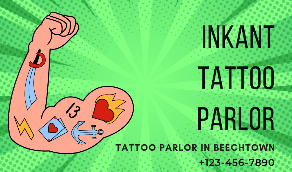 Green Tattoo Business Card