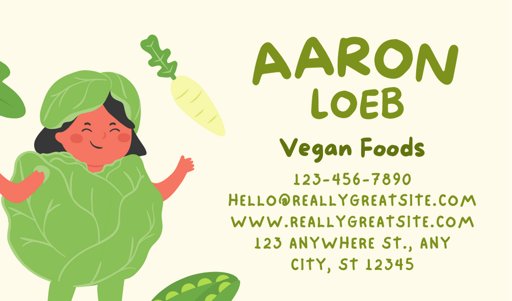 Minimal Food Business Card