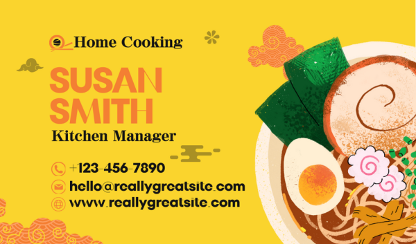 Modern Food Business Card