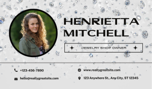 Modern Jewelry Business Card Design