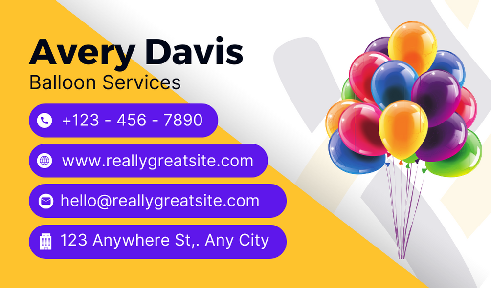 Balloon Business Card Designs – ShareEcard