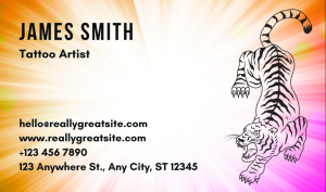 Multicolor Tattoo Business Card Design