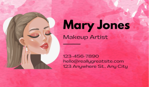 Pink Artist Business Card Design