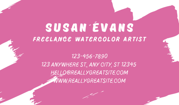 Purple Artist Business Card Design