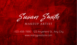 Red Artist Business Card Design