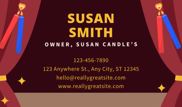 Red Candle Business Card